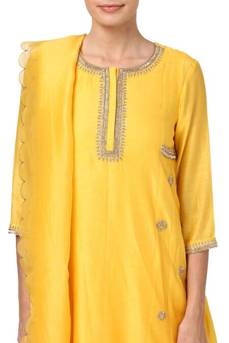 Shop House Of Pink Black Organza, Chanderi Kurta Set Online at Aza Fashions Shop_House Of Pink_Black Organza, Chanderi Kurta Set _Online_at_Aza_Fashions