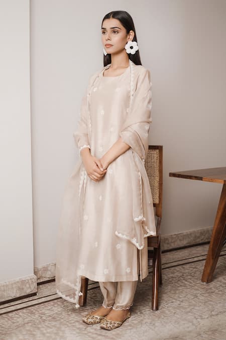 HOUSE OF PINK Chanderi Kurta Set 