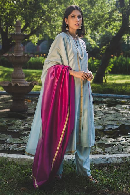 HOUSE OF PINK Chanderi Kurta Set 
