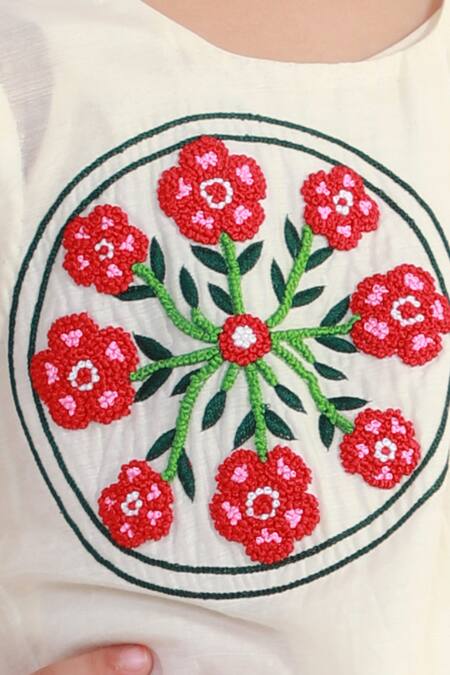 Buy Neha Gursahani White Silk, Cotton Embroidery Tunic Online at Aza Fashions Buy_Neha Gursahani_White Silk, Cotton Embroidery Tunic _Online_at_Aza_Fashions