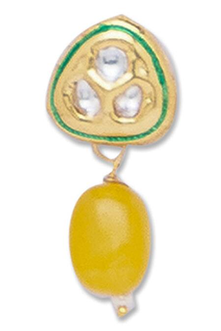 HRISHA Gold Plated Kundan Necklace Set at Aza Fashions HRISHA_Gold Plated Kundan Necklace Set_at_Aza_Fashions