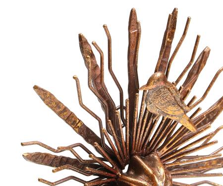 Shop_Cocovey Homes_Brown Alloy Metal Tree Shape Table Decor_Online_at_Aza_Fashions