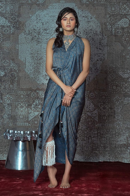 Nidhika Shekhar Printed Wrap Dress 