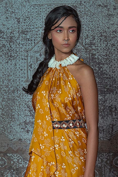 Nidhika Shekhar Floral Print Draped Dress