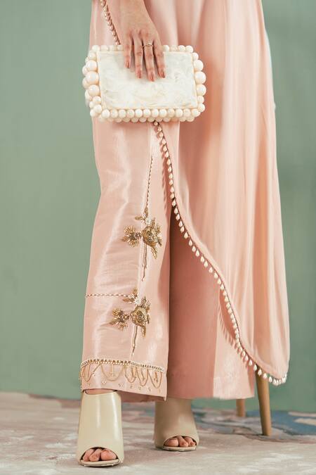 Shop Handle Those Bags Ivory Pearls Embellished Rectangular Clutch at Aza Fashions Shop_Handle Those Bags_Ivory Pearls Embellished Rectangular Clutch_at_Aza_Fashions