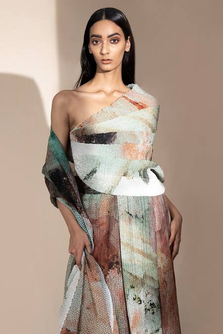 Buy Abhishek Sharma Red Printed Flared Pants Online at Aza Fashions Buy_Abhishek Sharma_Red Printed Flared Pants _Online_at_Aza_Fashions