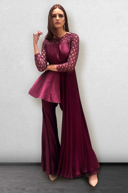 Jade By Ashima Peplum Tunic & Sharara Set 