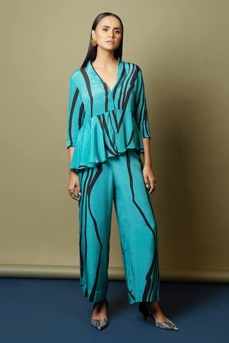 Nautanky Peplum Top & Pant Set 