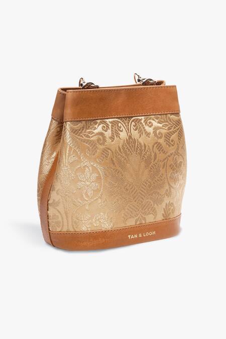 Buy Tan & Loom Gold Woven Rani Brocade Batwa Online at Aza Fashions Buy_Tan & Loom_Gold Woven Rani Brocade Batwa _Online_at_Aza_Fashions