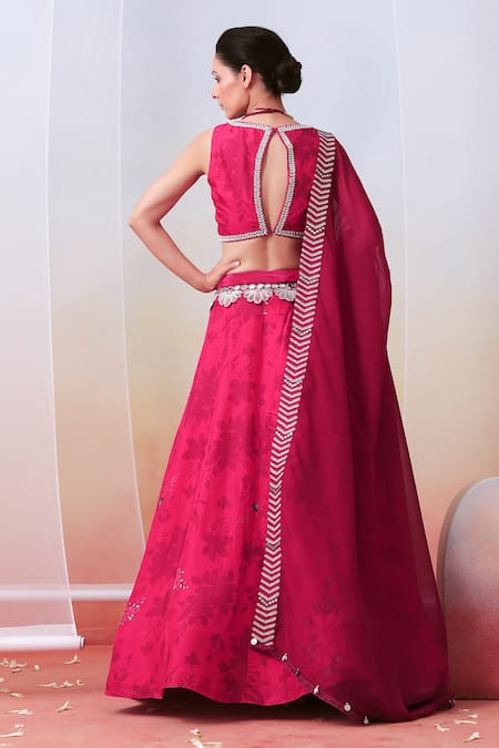 ISHA GUPTA TAYAL Floral Print Lehenga Set 