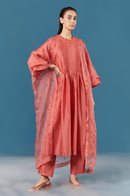 Ilk Embroidered Cape Kurta Set 