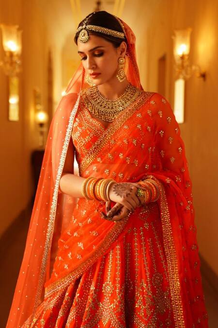 Shop Seema Gujral Red Embroidered Lehenga Set Online at Aza Fashions Shop_Seema Gujral_Red Embroidered Lehenga Set_Online_at_Aza_Fashions