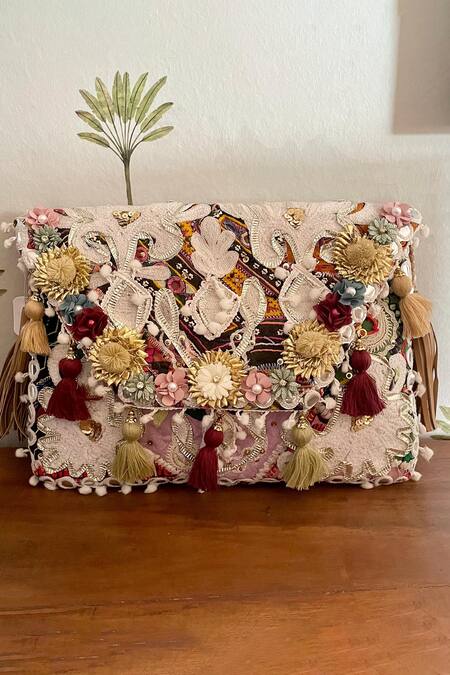 Bhavna Kumar Patch Work Boho Bag Online at Aza Fashions Bhavna Kumar_Patch Work Boho Bag_Online_at_Aza_Fashions