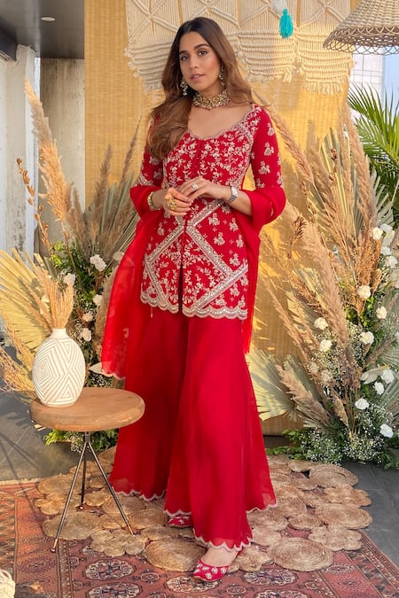 Sana Barreja Nitara Kurta Gharara Set 