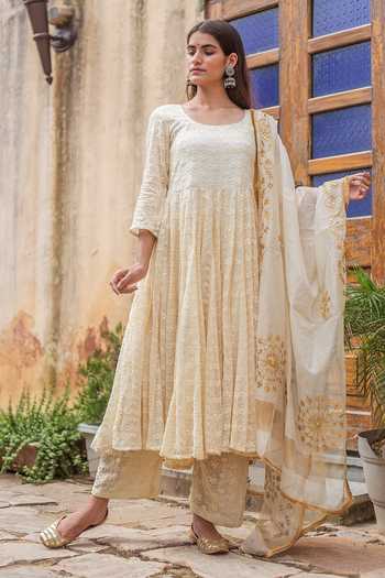 Buy Gulabo Jaipur White Embroidered Anarkali Set Online at Aza Fashions Buy_Gulabo Jaipur_White Embroidered Anarkali Set_Online_at_Aza_Fashions