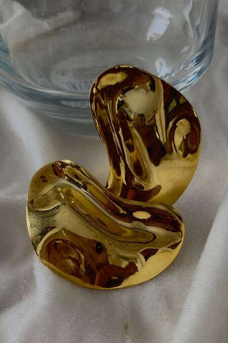 Buy_Anushka Jain Jewellery_Gold Plated Nakoah Handcrafted Earrings_Online_at_Aza_Fashions