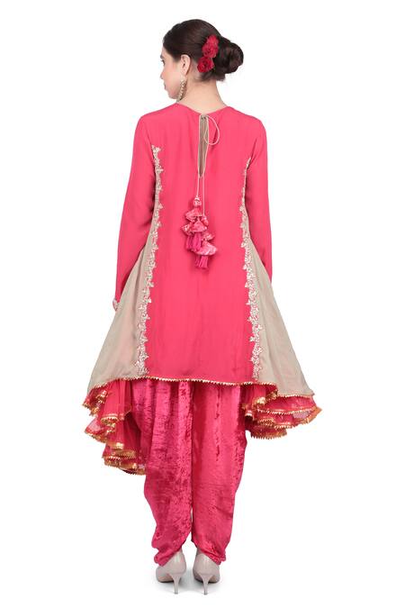 Nikasha Embroidered Kurta Dhoti Pant Set 