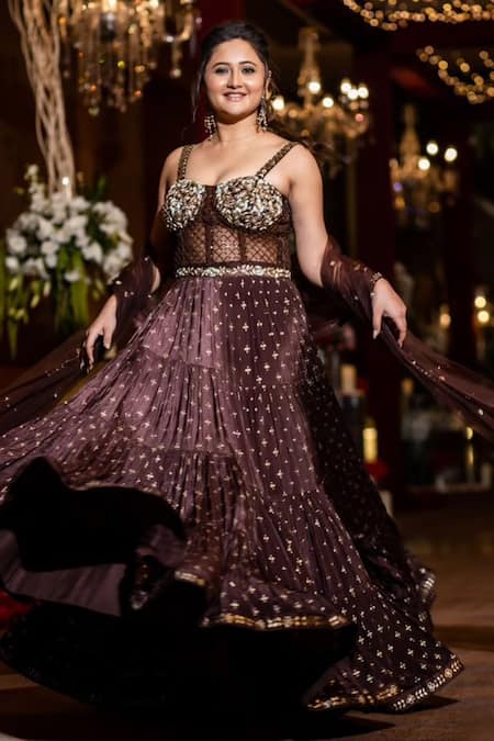 Salian By Anushree Embroidered Corset Gown 