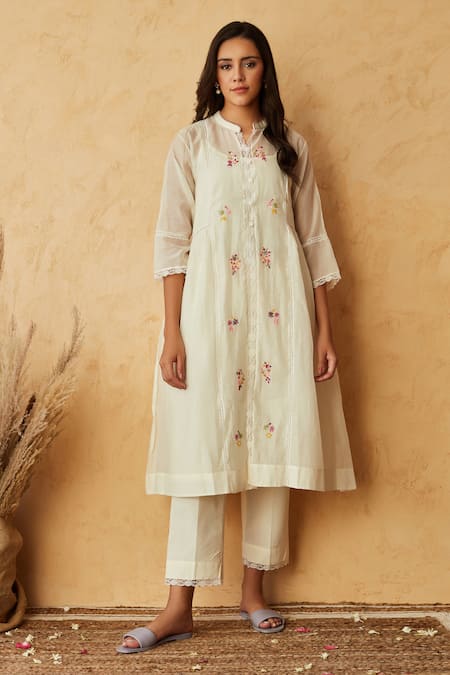 Begum Chanderi Kurta & Cotton Pant Set 