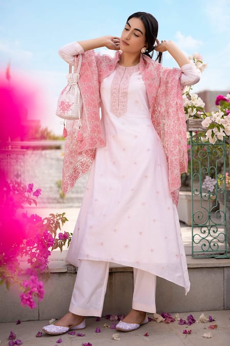 Chhaya Mehrotra Handwoven Chanderi Kurta Set 