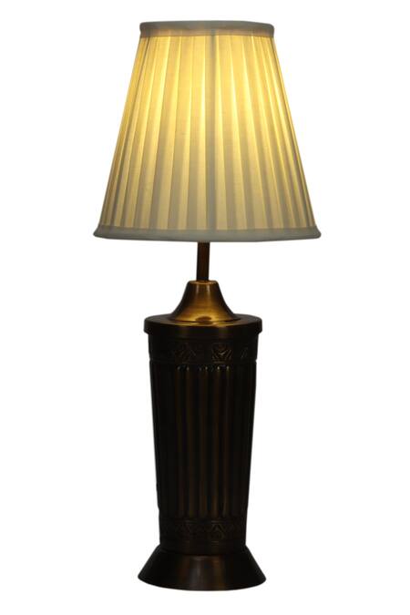 Shop Nakshikathaa - Homeware Gold Alloy Vaishnavi Table Lamp Online at Aza Fashions Shop_Nakshikathaa - Homeware_Gold Alloy Vaishnavi Table Lamp _Online_at_Aza_Fashions