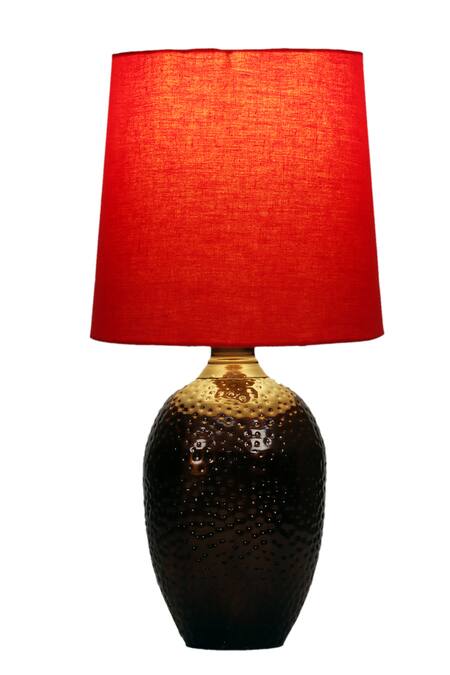 Buy_Nakshikathaa - Homeware_Gold Alloy Nalanda Table Lamp _Online_at_Aza_Fashions