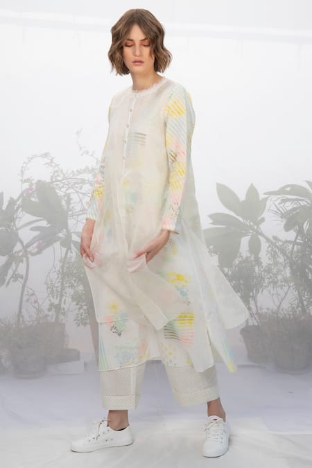 Arcvsh By Pallavi Singh Chanderi Kurta Pant Set