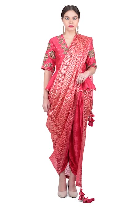 Nikasha Silk Kurta Dhoti Pant Set 