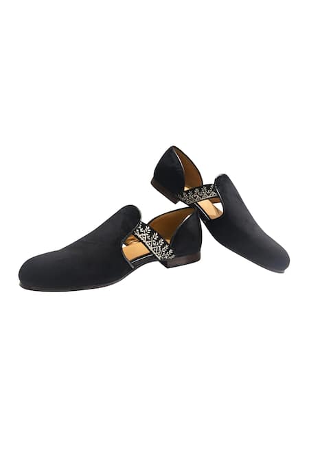 Artimen Velvet Embroidered Loafers 
