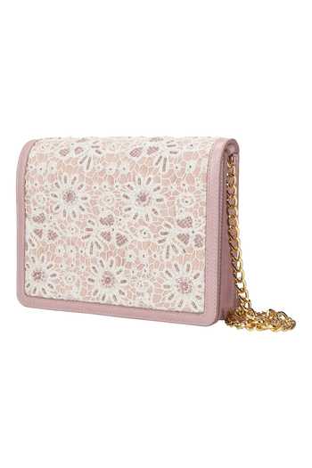 The Leather Garden_Purple Embroidery, Beads Iris Lace Sling Bag_Online_at_Aza_Fashions
