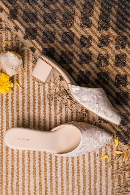 Shop_Urbansway_White Embroidery Ivy Mule Block Heels_Online_at_Aza_Fashions