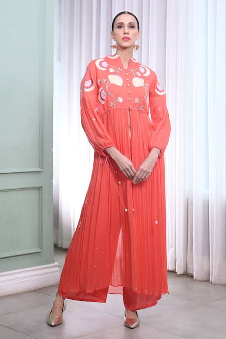 Seams Pret And Couture Ivy Embroidered Kurta & Palazzo Set 