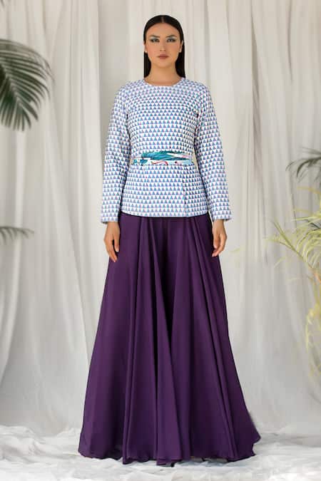 Izzumi Mehta Printed Tunic & Palazzo Set 