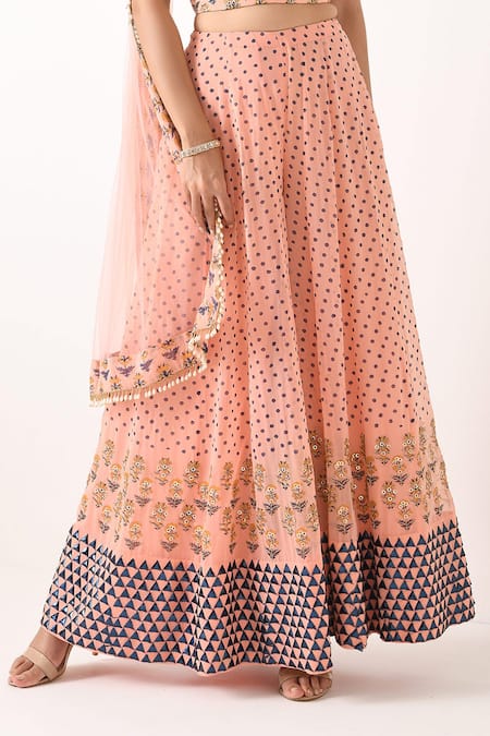 Shop Pooja Rajgarhia Gupta Pink Net, Georgette Round Printed Gharara Set Online at Aza Fashions Shop_Pooja Rajgarhia Gupta_Pink Net, Georgette Round Printed Gharara Set _Online_at_Aza_Fashions