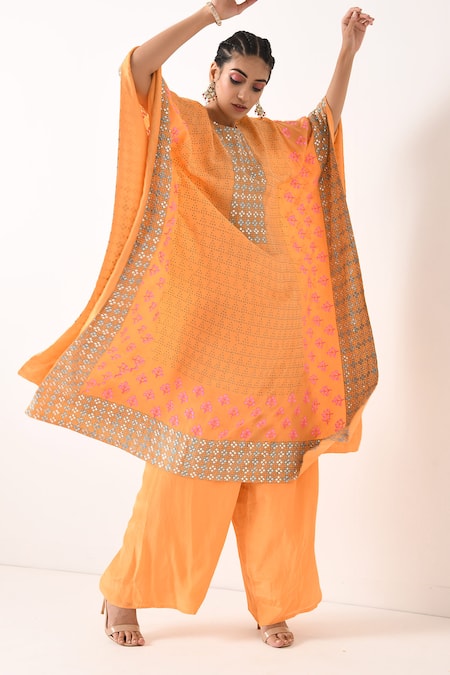Pooja Rajgarhia Gupta Printed Kaftan Tunic & Pant Set 