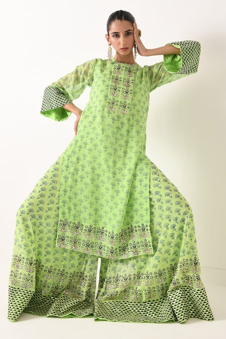 Pooja Rajgarhia Gupta Printed Kurta & Gharara Set 