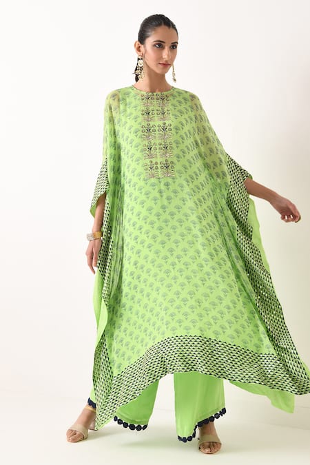 Pooja Rajgarhia Gupta Printed Kaftan Tunic & Pant Set 