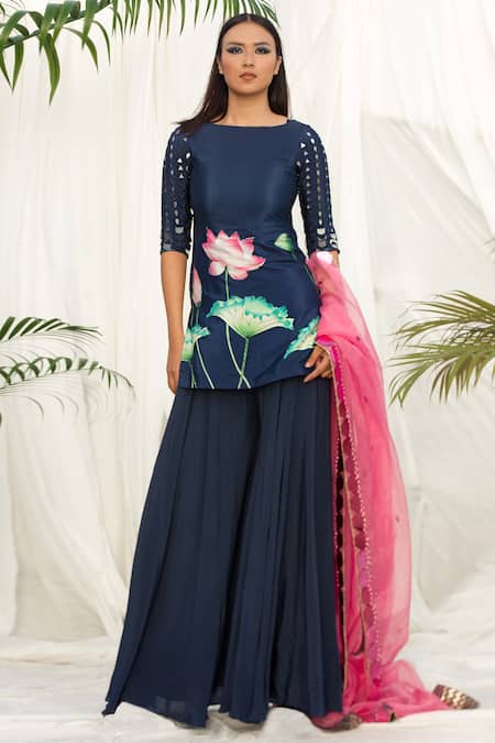 Izzumi Mehta Printed Kurta Palazzo Set 