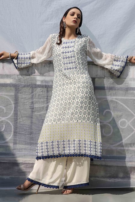 Pooja Rajgarhia Gupta Floral Print Straight Kurta 