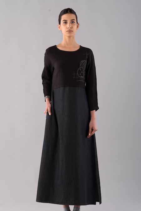 JAYATI GOENKA Dyed Shashiko Midi Dress 