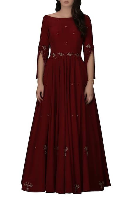 Silky Bindra Embroidered anarkali set 