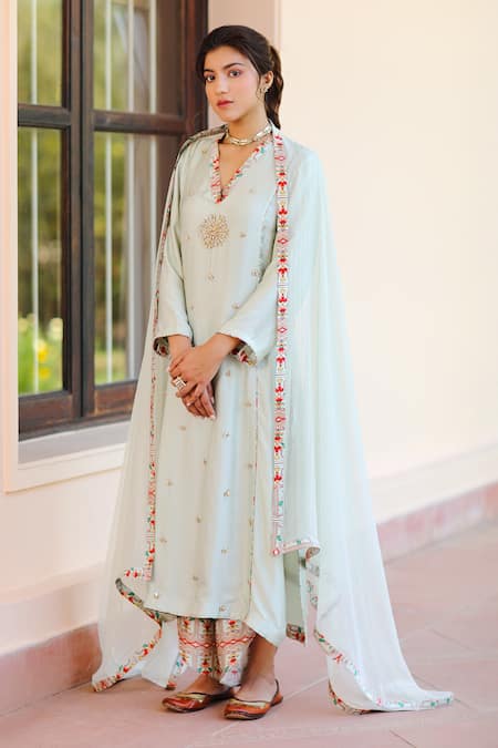 Sage Saga Kubra Embroidered Kurta Set 