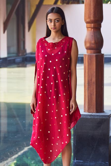 Payal Jain Chanderi Asymmetric Cover Up 