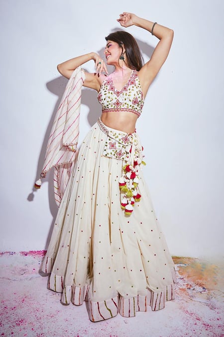 Punit Balana Geometric Embroidered Lehenga Set 