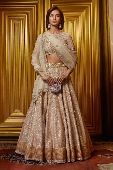 Designer Blue and golden Colour Net Material Wedding, Party,And Fastival  Wear Lehengha choli For Women