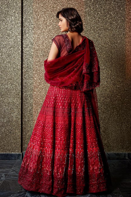 Jade By Monica & Karishma Embroidered Bridal Lehenga Set 