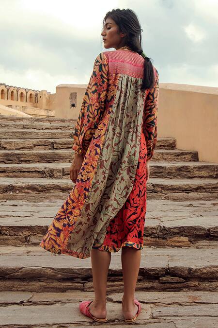 Swati Vijaivargie Chanderi Silk Dress  