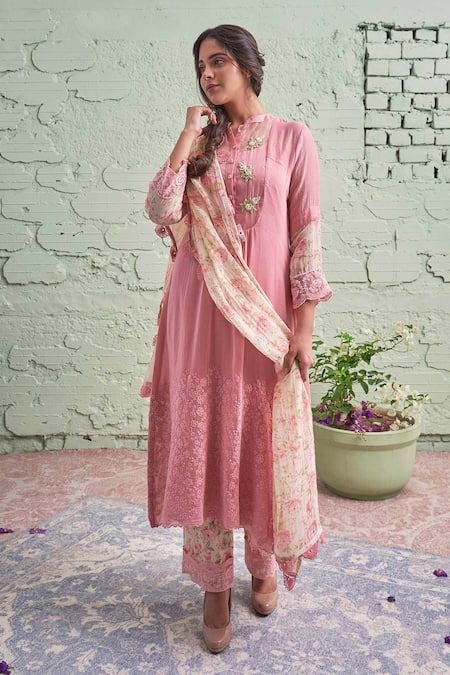 Naaz By Noor Embroidered Kurta Pant Set 