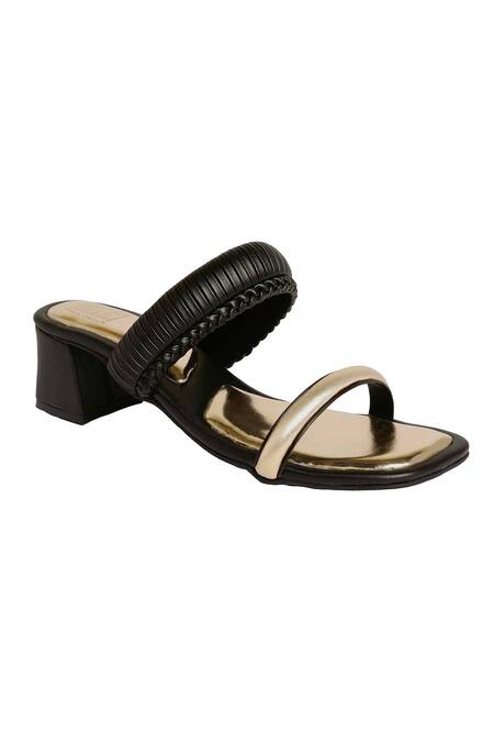 Veruschka By Payal Kothari Black Jamun Block Heels Online at Aza Fashions Veruschka By Payal Kothari_Black Jamun Block Heels _Online_at_Aza_Fashions