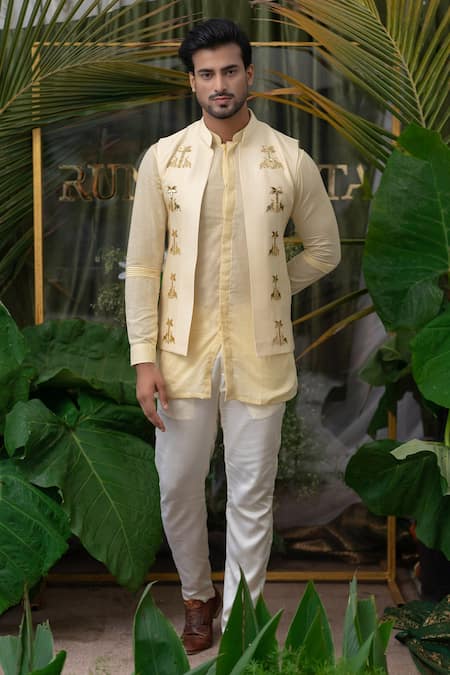 Runit Gupta Chanderi Silk Bundi 